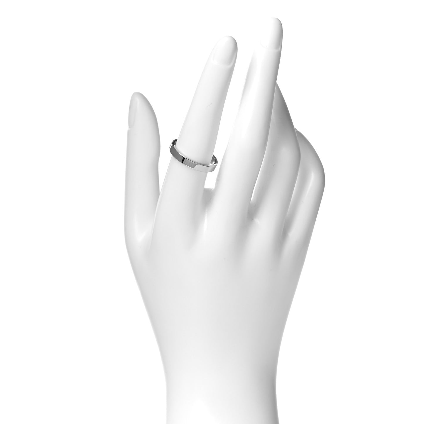 Platinum 3mm C De Cartier Wedding Band Ring 56 7.5