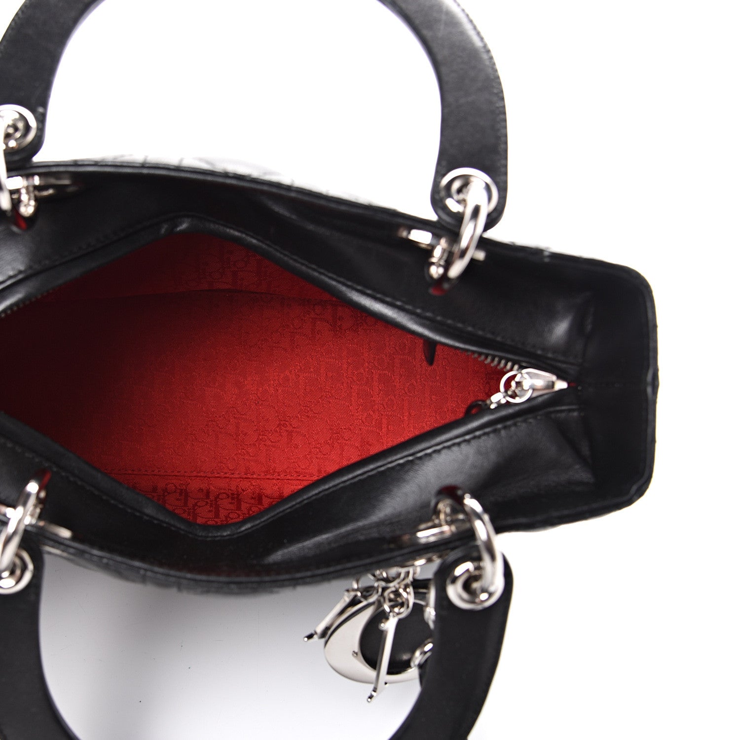 Christian Dior Lambskin Cannage Medium Lady Dior Black 4 of 13