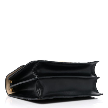 Fendi Vitello Liberty Bi-Color FF 1974 Embossed Small Kan U Shoulder Bag Maya Black 4 of 9