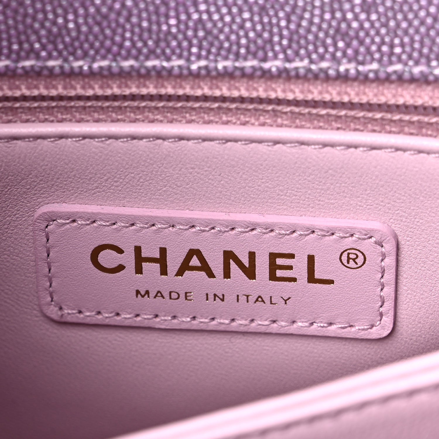 Chanel Metallic Caviar Quilted Mini Coco Handle Flap Light Pink 6 of 10