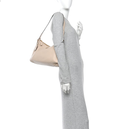 Prada Soft Calfskin Large Aimée Shoulder Bag Travertine 2 of 11