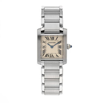 Cartier Stainless Steel 20mm Tank Francaise Quartz Watch 1 of 6