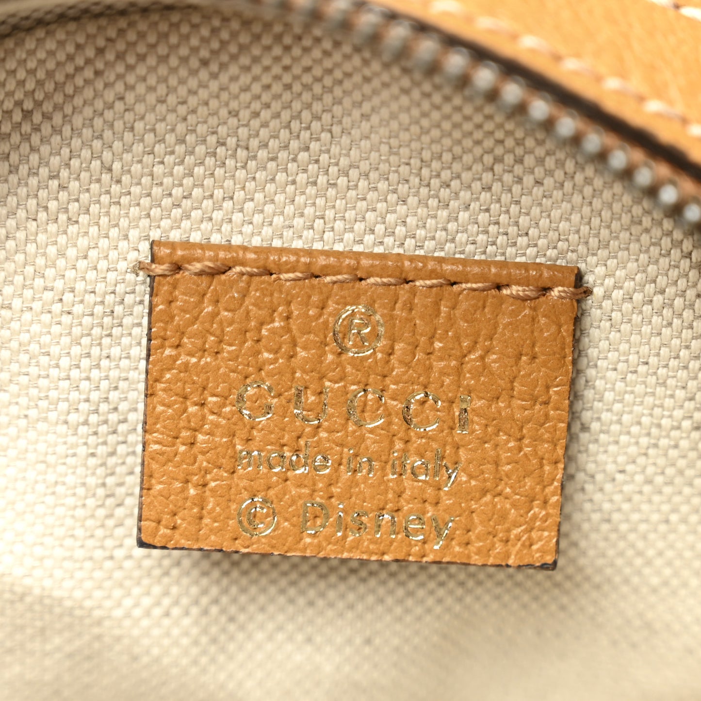 X DISNEY Mini Vintage GG Supreme Monogram Mickey Mouse Round Shoulder Bag Beige Vintage Sun Oil