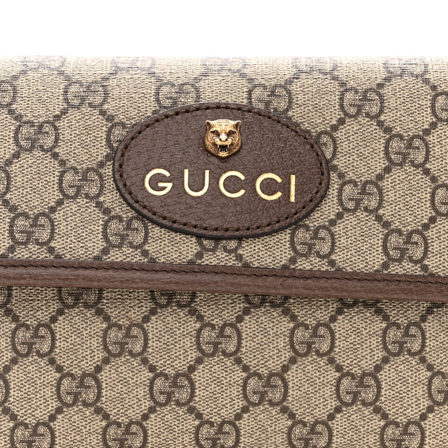 GG Supreme Monogram Neo Vintage Web Belt Bag Brown
