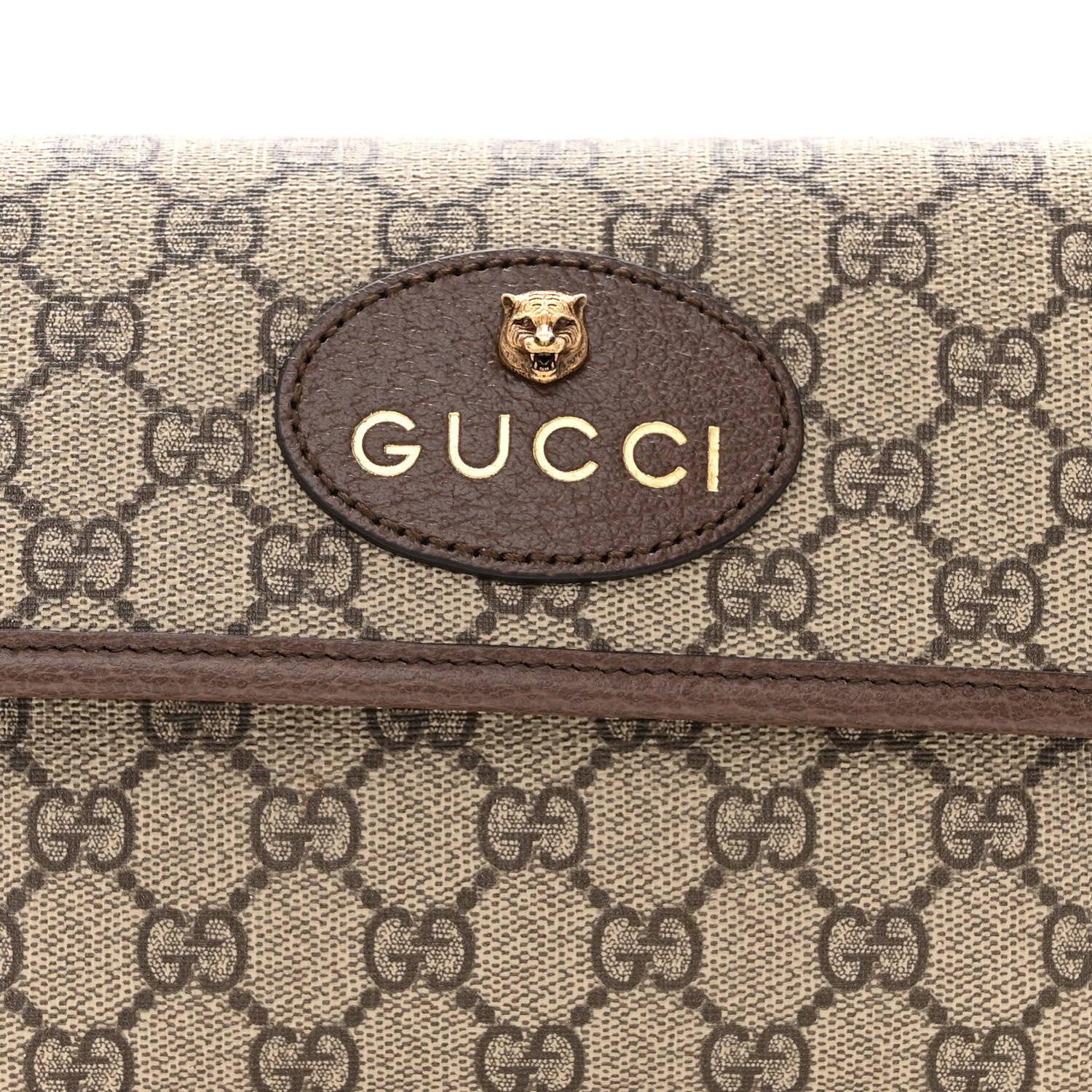 Gucci GG Supreme Monogram Neo Vintage Web Belt Bag Brown 9 of 11