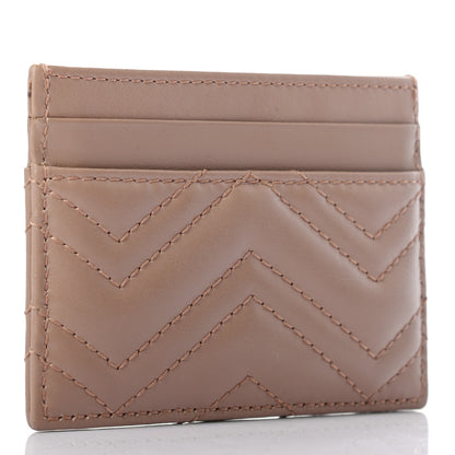Gucci Calfskin Matelasse GG Marmont Card Holder Porcelain Rose 3 of 5