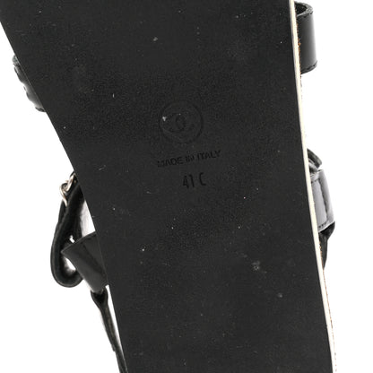 Chanel Lambskin Chain Sandals 41 Black 7 of 9