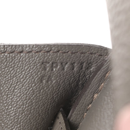 Hermes Taurillon Clemence Birkin 30 Etain 7 of 17