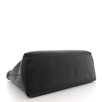 Gucci Pebbled Calfskin Studded Medium Soho Chain Shoulder Bag Black 4 of 10