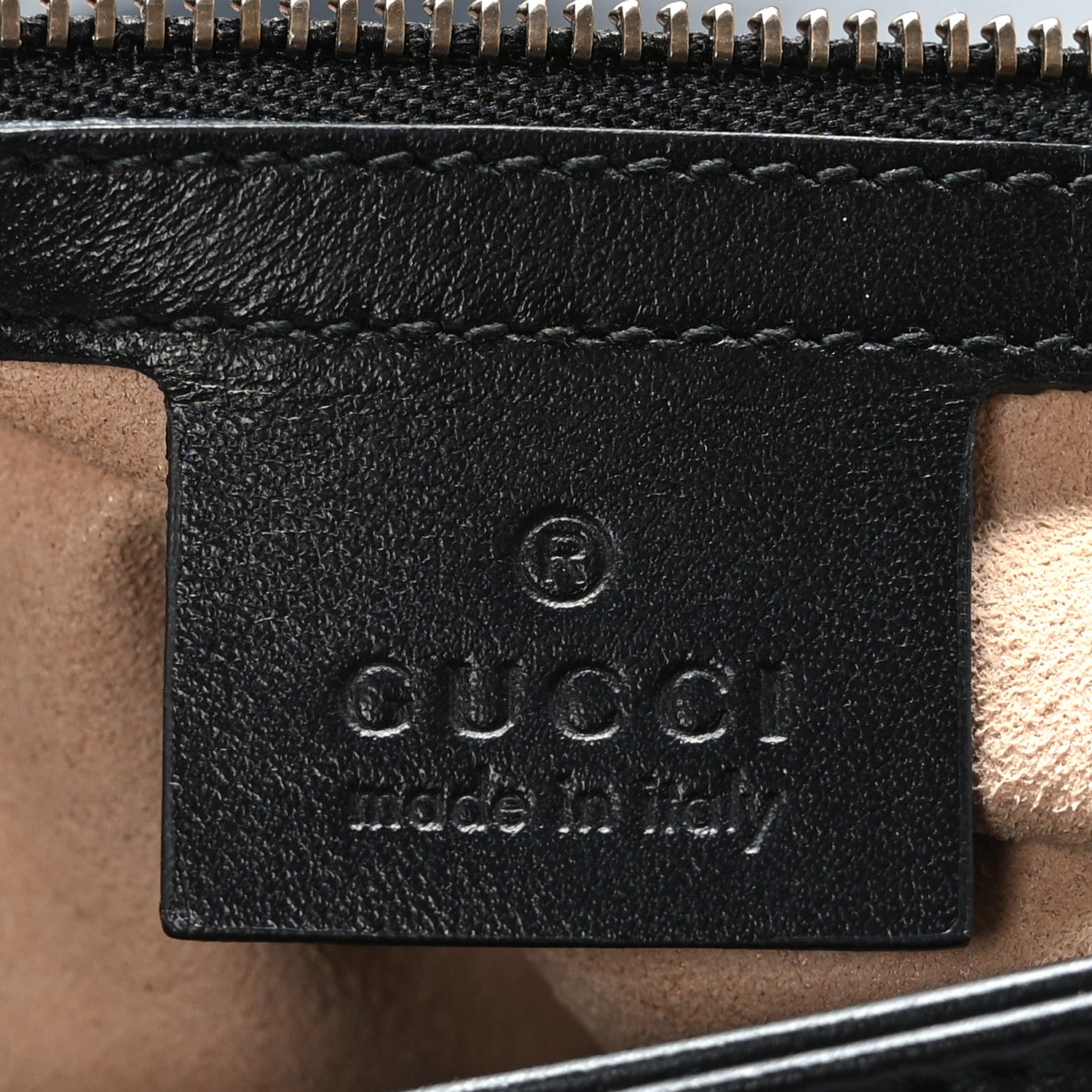 Gucci Calfskin Matelasse Small GG Marmont Shoulder Bag Black 6 of 9