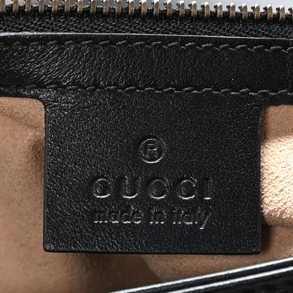 Gucci Calfskin Matelasse Small GG Marmont Shoulder Bag Black 6 of 9