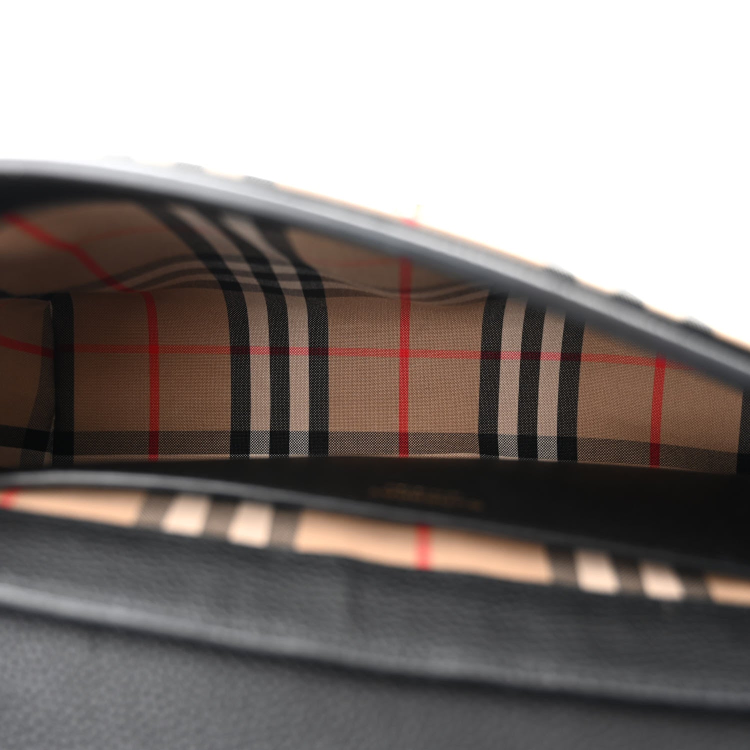 Burberry Grainy Calfskin Vintage Check Note Crossbody Bag Black 5 of 15