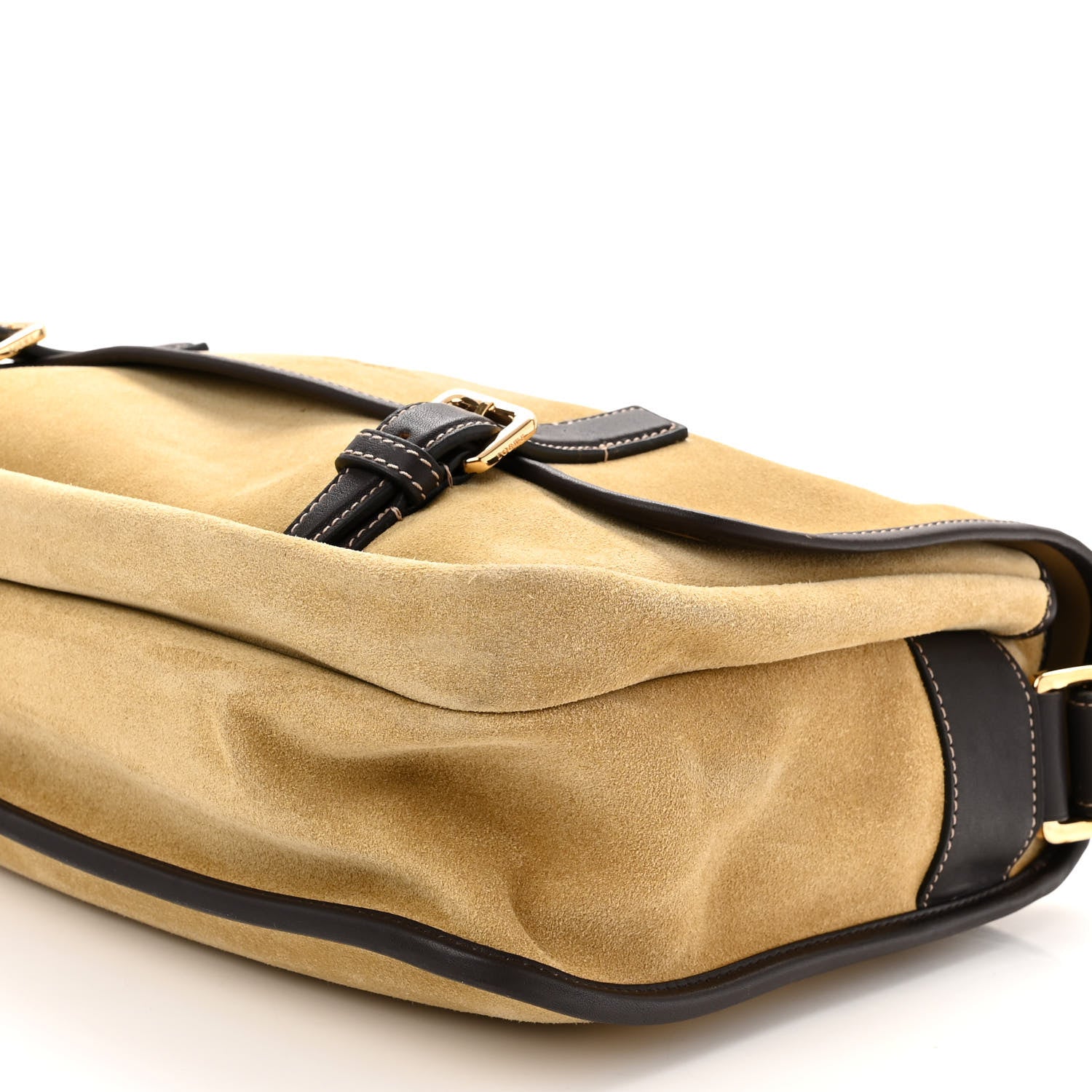 Loewe Suede Messenger Bag Gold 9 of 9