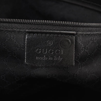 Gucci Smooth Leather Web Tote Black 6 of 7