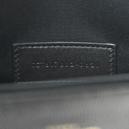 Saint Laurent Grain De Poudre Matelasse Chevron Monogram Envelope Clutch Black 7 of 7