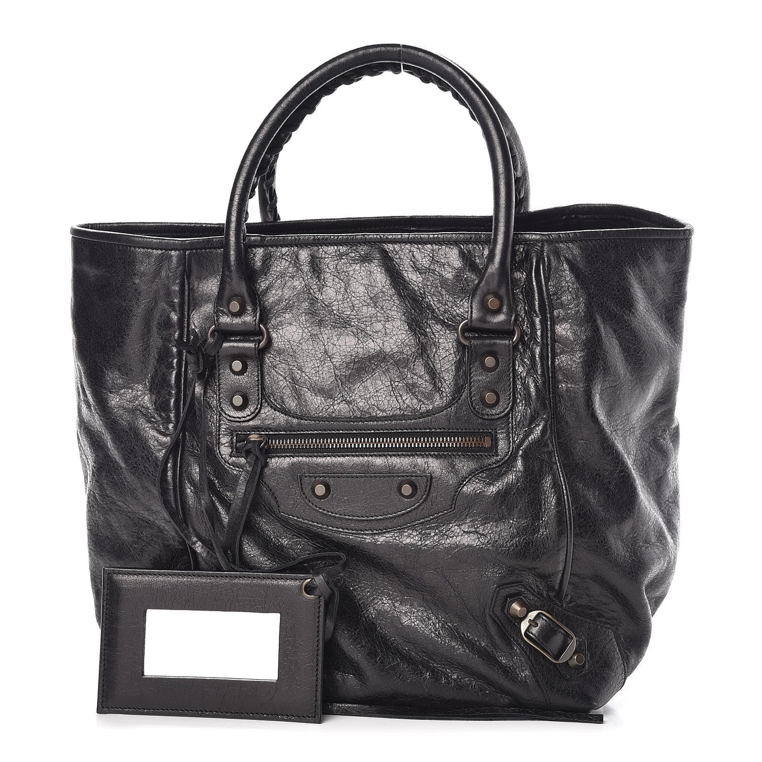 Balenciaga Agneau Classic Hardware S Sunday Tote Black 1 of 7
