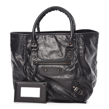 Balenciaga Agneau Classic Hardware S Sunday Tote Black 1 of 7