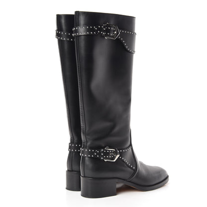 Givenchy Calfskin Studded Riding Boots 39 Black 4 of 14
