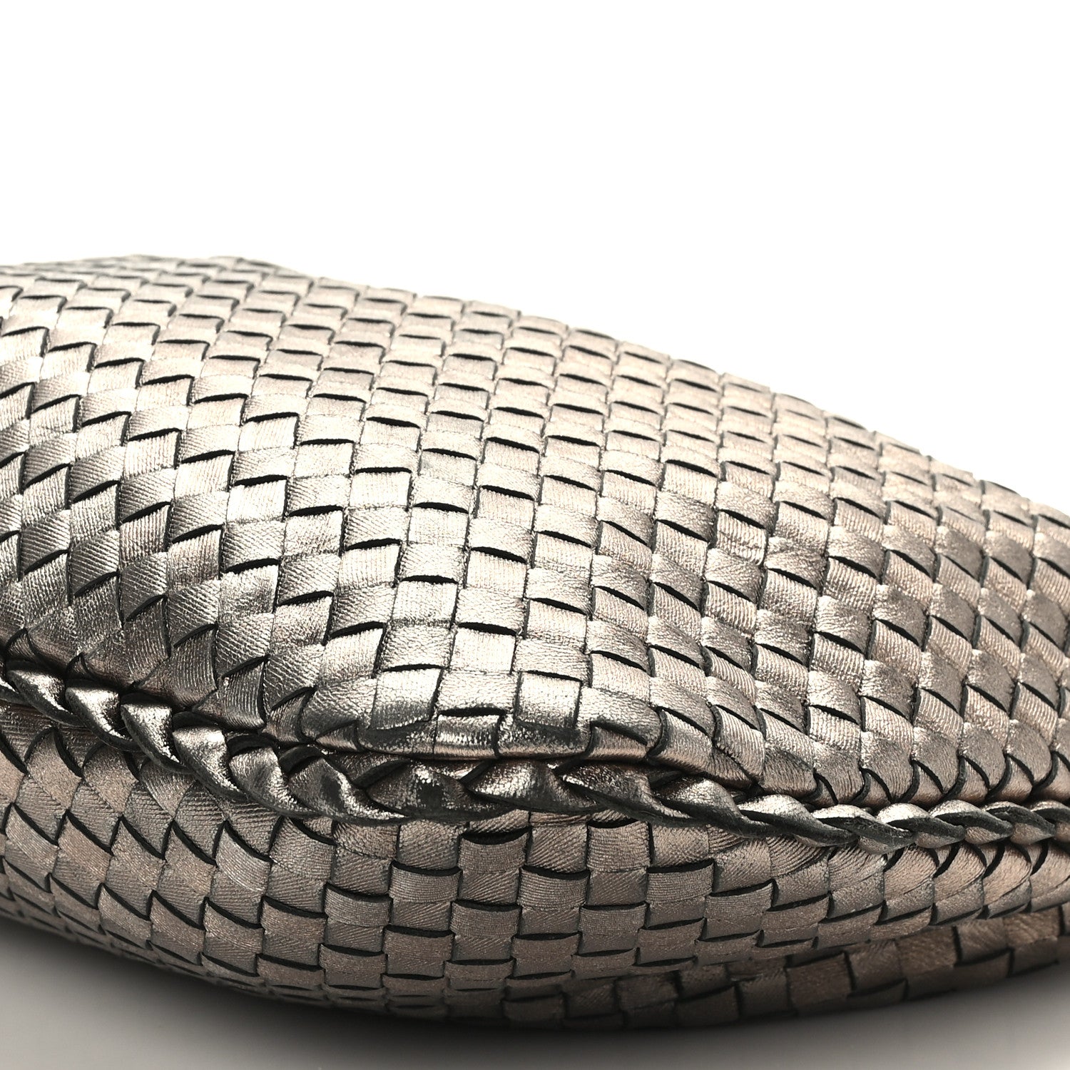 Bottega Veneta Metallic Nappa Intrecciato Medium Veneta Hobo Pewter 8 of 8