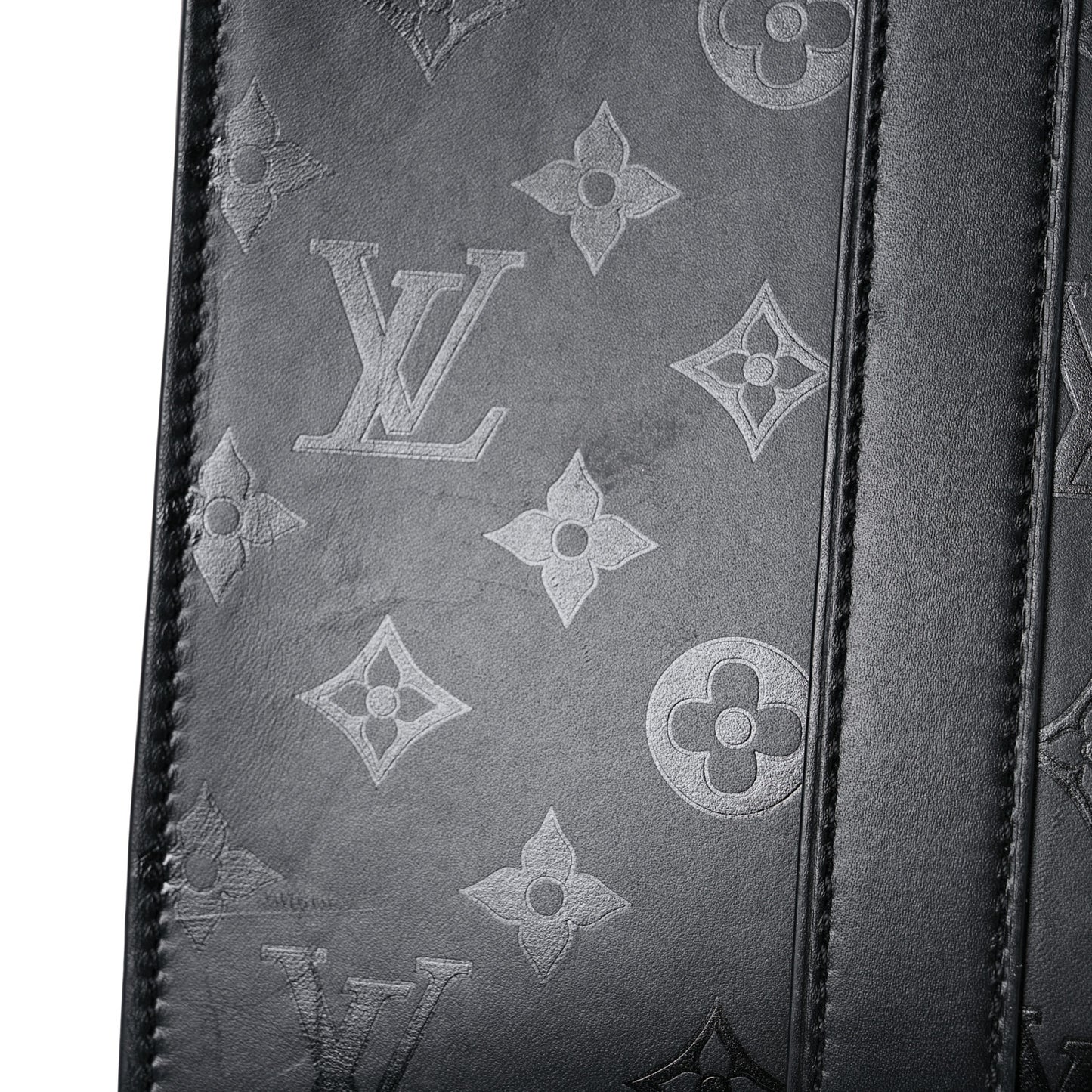 Monogram Cuir Plume Very Tote MM Black