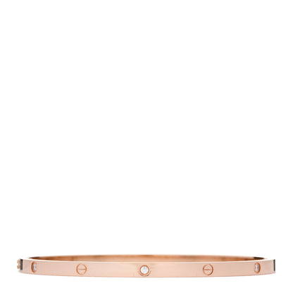 Cartier 18K Pink Gold 6 Diamond Small LOVE Bracelet 19 2 of 6