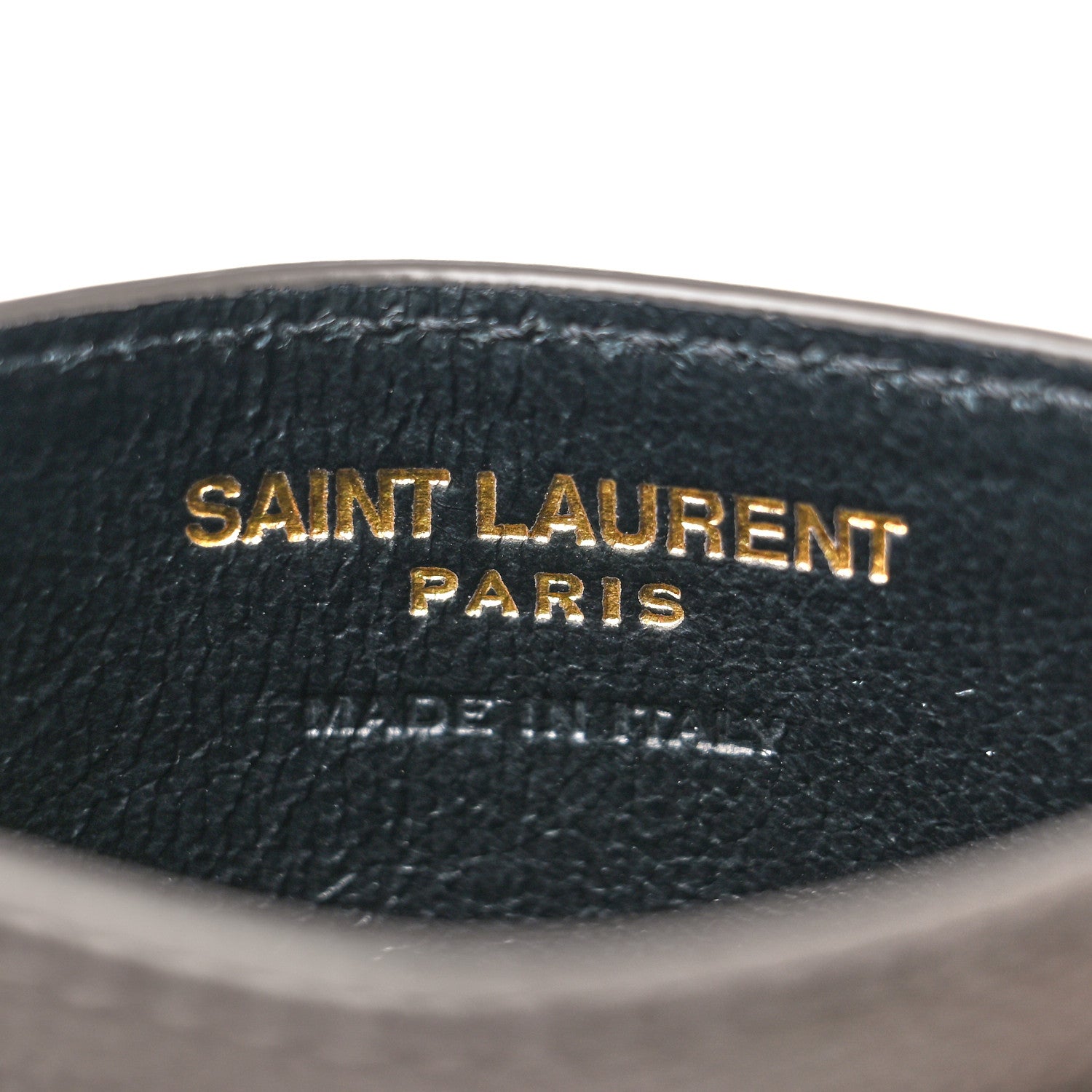 Saint Laurent Grain De Poudre Matelasse Chevron Monogram Credit Card Case Fog 6 of 9