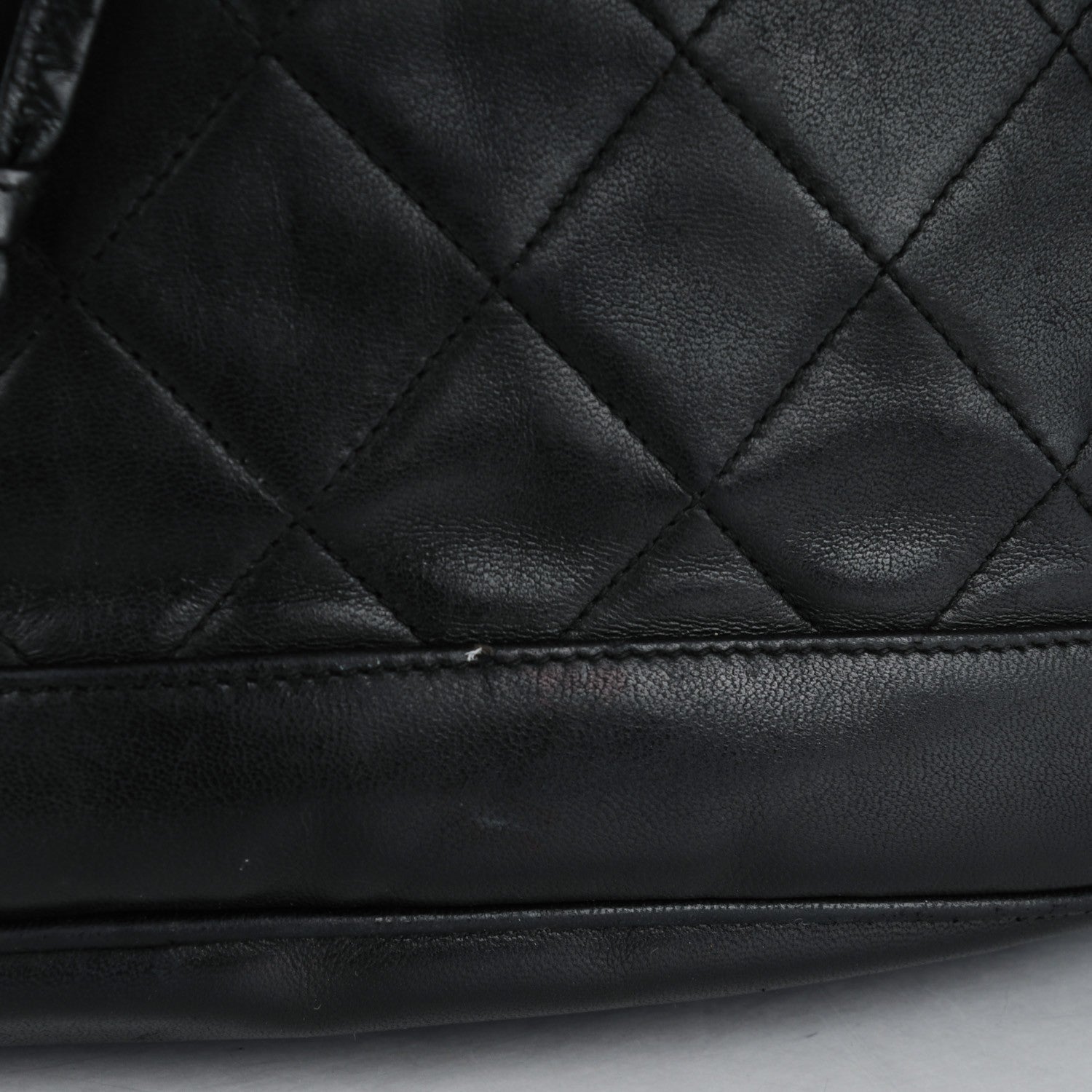 Chanel Lambskin Quilted Drawstring Backpack Black 9 of 11