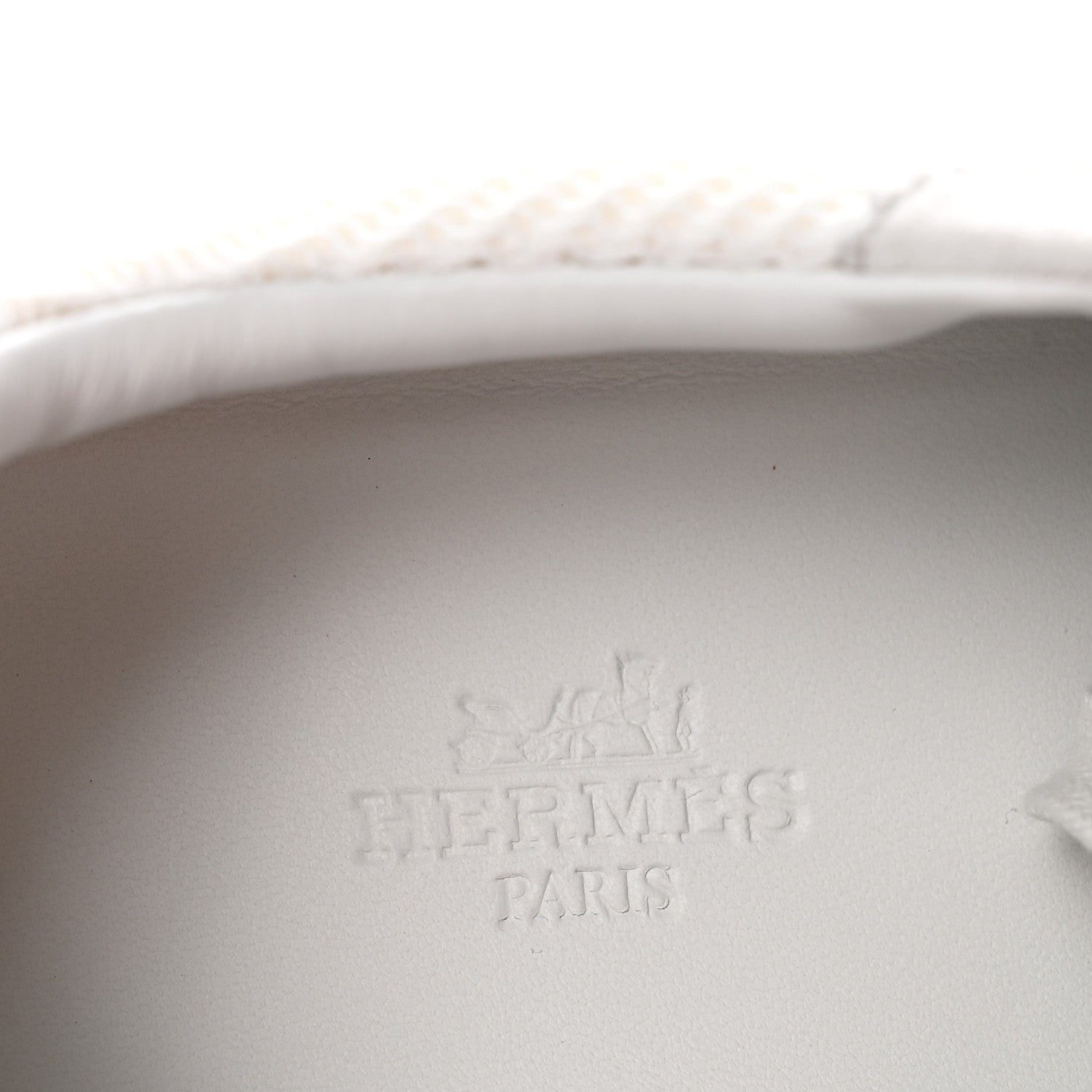 Hermes Technical Mesh Suede Goatskin Bouncing Sneakers 37 White 9 of 11