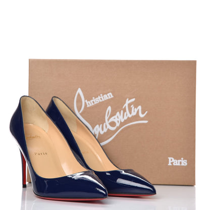 Christian Louboutin Patent Pigalle Follies 85 Pumps 39 China Blue 10 of 10