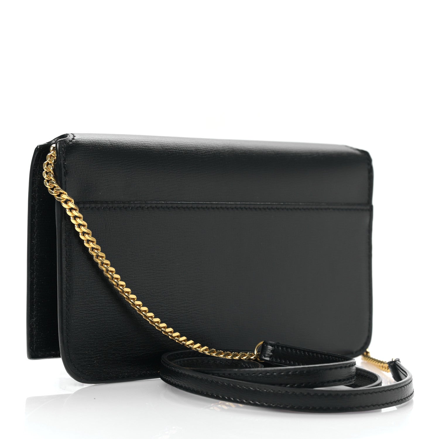 Saint Laurent Smooth Calfskin Monogram Phone Holder Crossbody Black 3 of 9