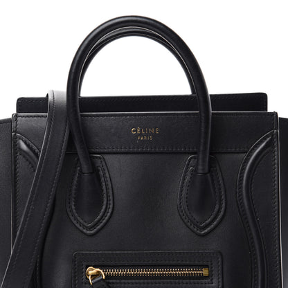 Celine Smooth Calfskin Nano Luggage Black 12 of 12