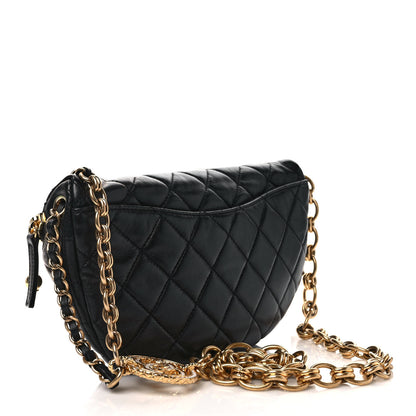Chanel Lambskin Pearl Quilted CC Belt Bag Black 3 of 8