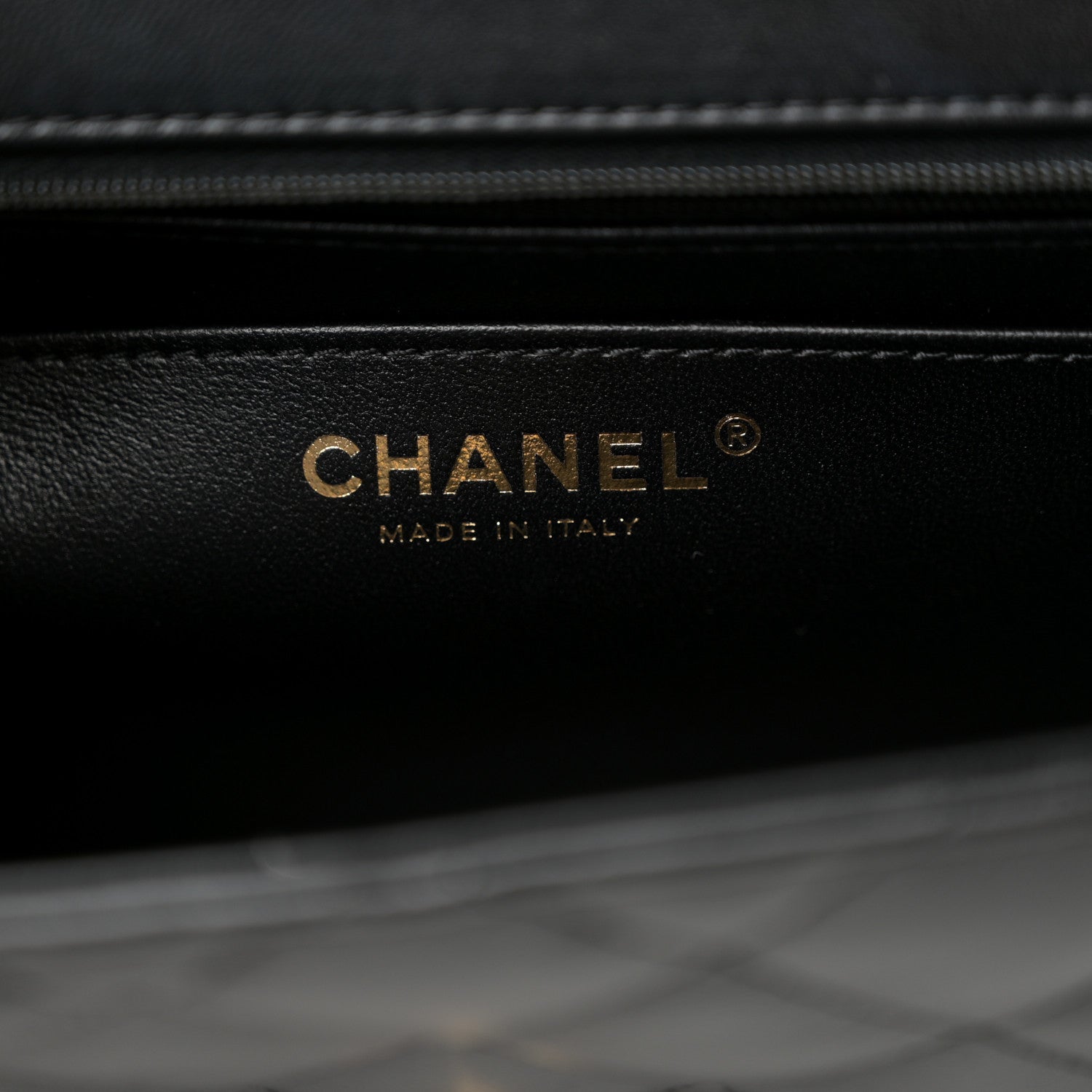 Chanel Lambskin Quilted Resin Graphic Frame Flap Bag Black White 6 of 12