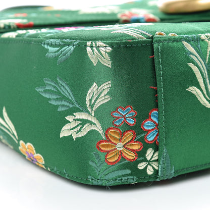 Gucci Jacquard Matelasse Floral Medium GG Marmont Shoulder Bag Green 8 of 15