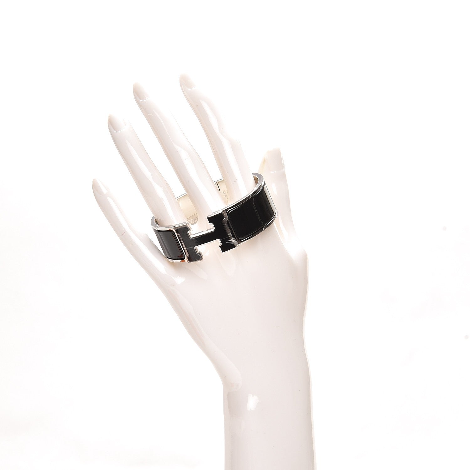 Hermes Enamel Wide Clic Clac H Bracelet PM Black 2 of 5