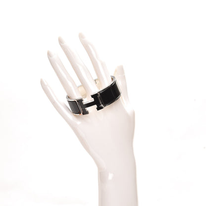 Hermes Enamel Wide Clic Clac H Bracelet PM Black 2 of 5