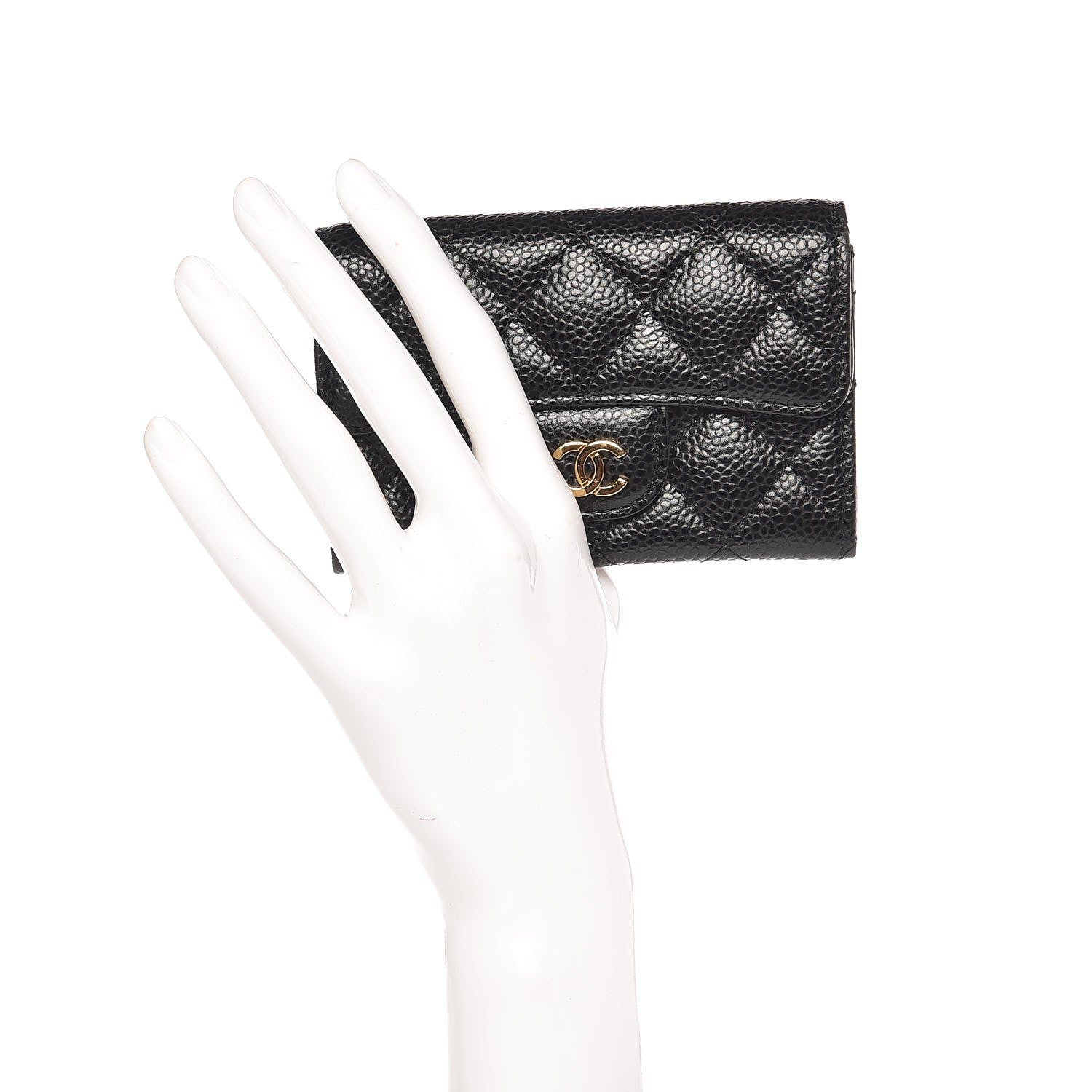 Chanel Caviar Quilted Flap Card Holder Black 2 of 9