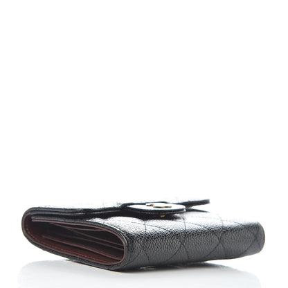 Chanel Caviar Quilted Compact Flap Wallet Black 4 of 9