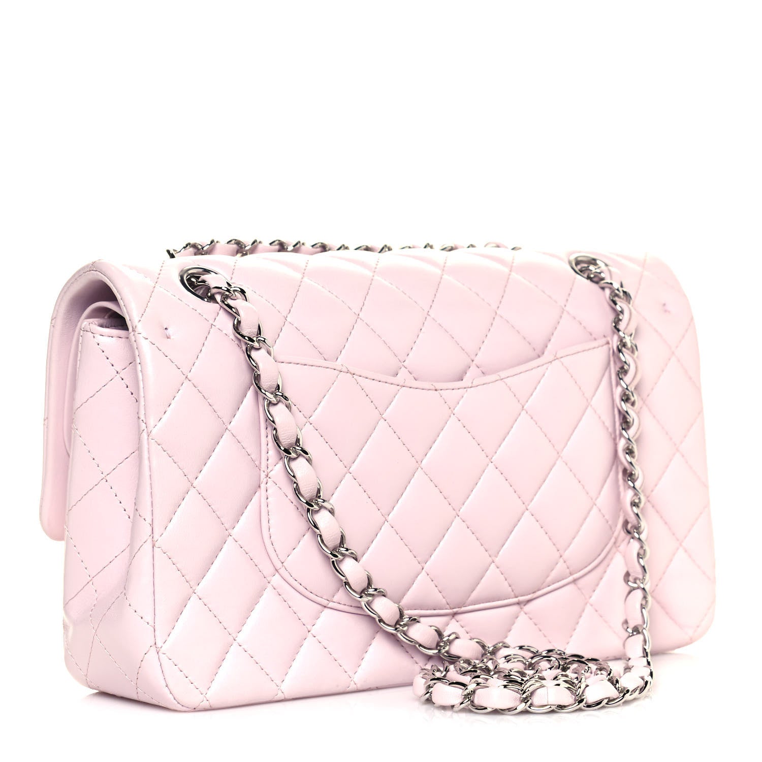 Chanel Lambskin Quilted Medium Double Flap Light Pink 2 of 12