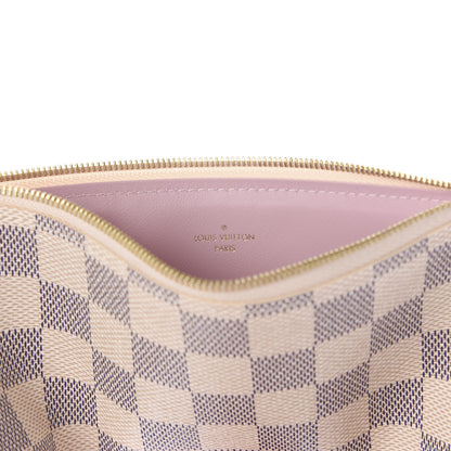 Louis Vuitton Damier Azur Felicie Chain Wallet Zippered Insert Rose Ballerine 5 of 7
