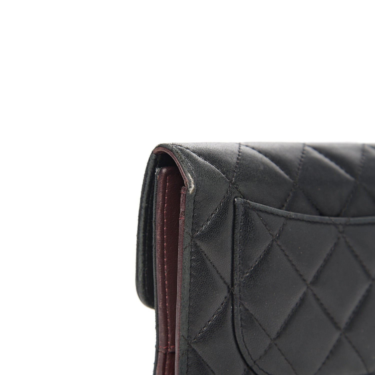 Chanel Lambskin Quilted Large Flap Wallet Black 8 of 14