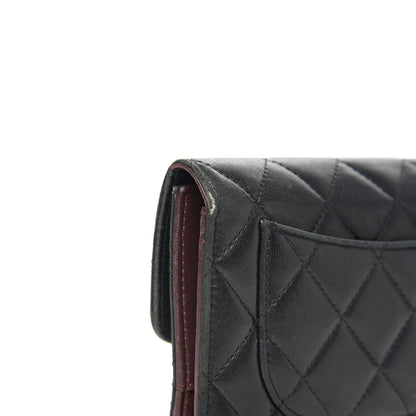 Chanel Lambskin Quilted Large Flap Wallet Black 8 of 14