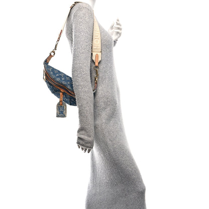 Louis Vuitton Monogram Denim High Rise Bumbag Blue 2 of 12