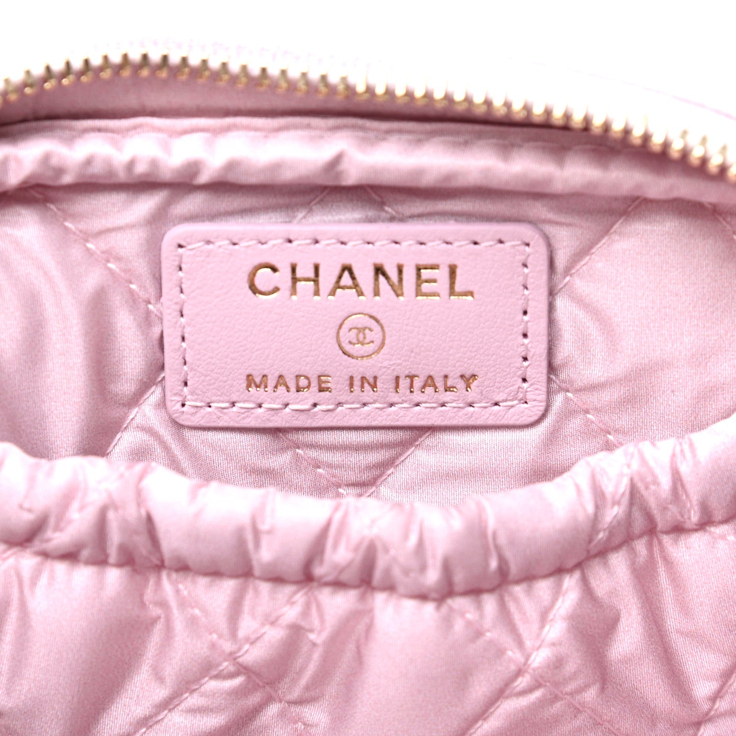 Chanel Caviar Quilted Small Curvy Pouch Cosmetic Case Light Pink 6 of 8