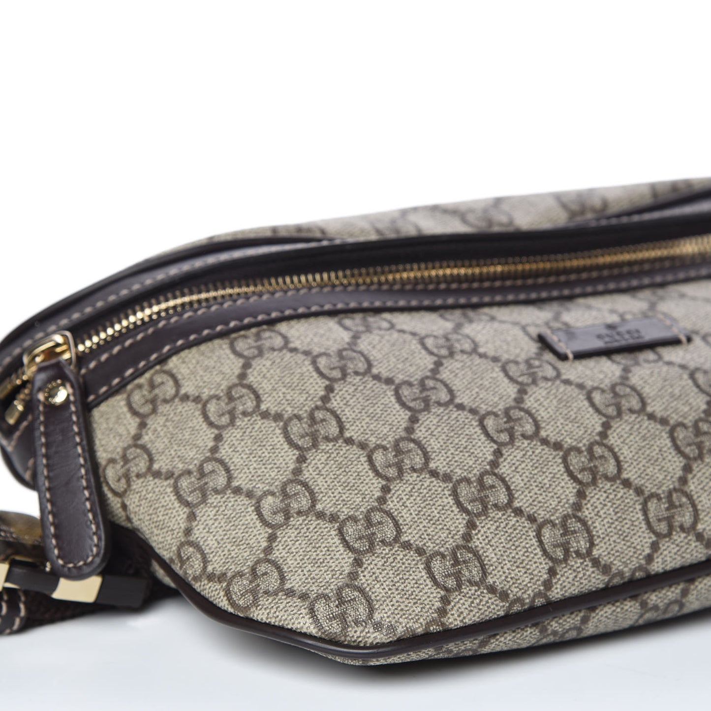 GG Supreme Monogram Belt Bag Dark Brown