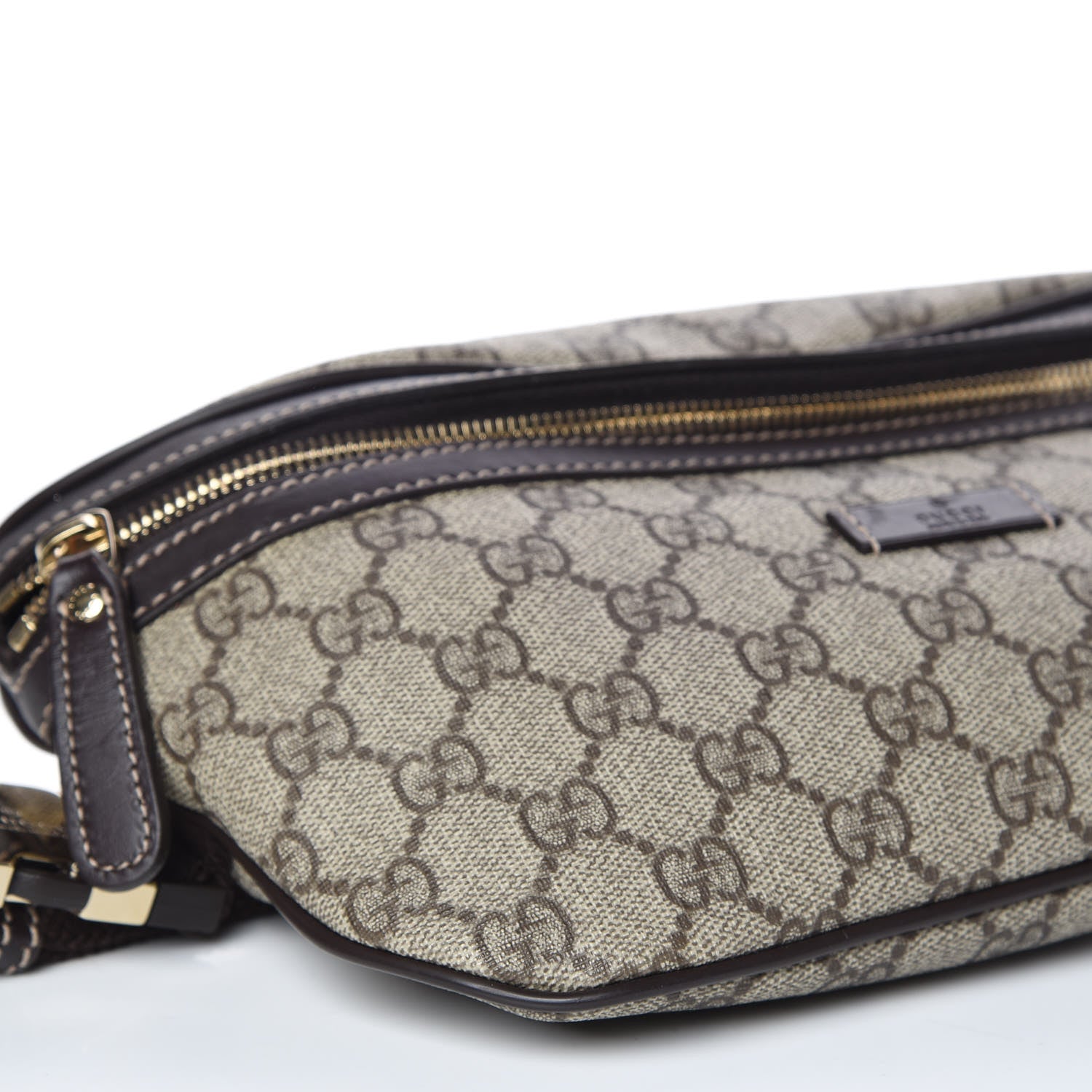 Gucci GG Supreme Monogram Belt Bag Dark Brown 8 of 10