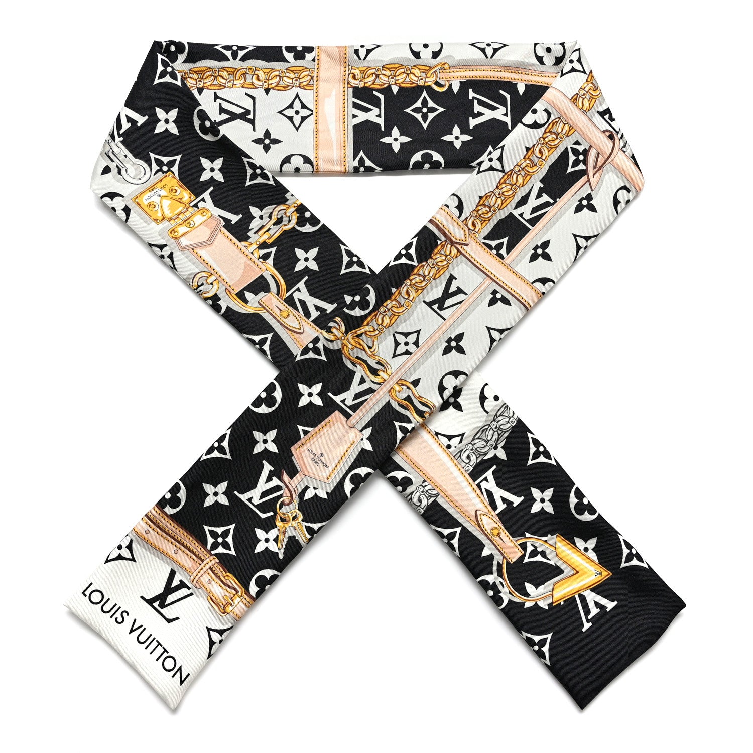 Louis Vuitton Silk Monogram Confidential Bandeau Black 1 of 5
