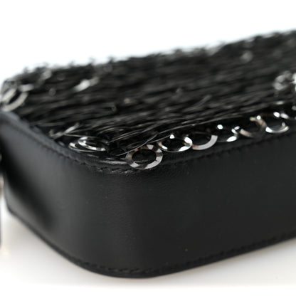 Chanel Sequin Lambskin Summer Night Clutch With Chain  Black Silver 11 of 12