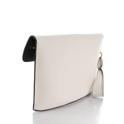 Celine Palmelato Calfskin Curved Evening Clutch White 3 of 8