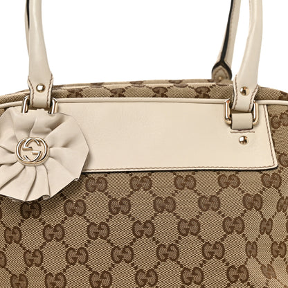 Gucci Monogram Trophy Tote Beige Ebony Mystic White 7 of 9